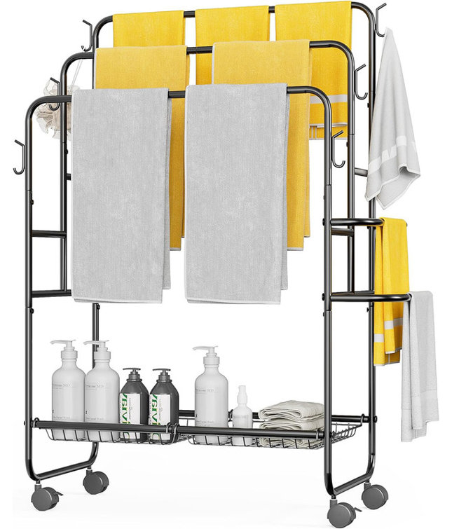 Outdoor towel best sale rack stand